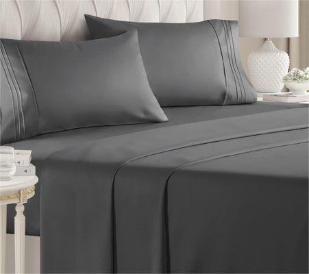 400TC Baumwolle Polyester Hotel Bettwäsche Set für Hochzeit Vierteils-Kit Anforderungen