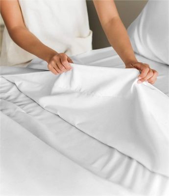 400TC Baumwolle Polyester Hotel Bettwäsche Set für Hochzeit Vierteils-Kit Anforderungen