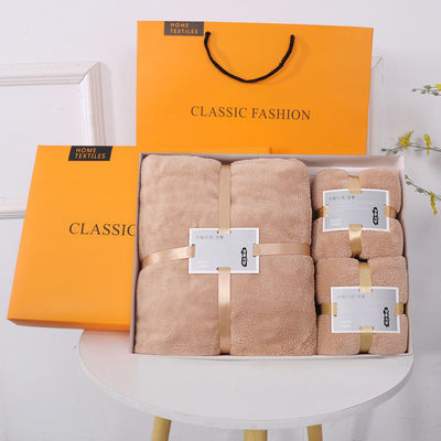 Luxus-Badetuch-Sets aus Mikrofiber für Erwachsene Luxus-Hotel-Geschenk-Box inklusive