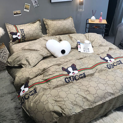 Polyester Cartoon Einfache 4 Stück Bettwäsche Set Decke Abdeckung Kissenhülle Hochzeitsbettwäsche