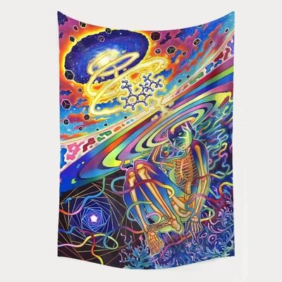 3D-Druck Trippy-Pilzteppich Hippie Psychedelische abstrakte Kunstteppich für Wandhängen