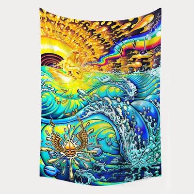 3D-Druck Trippy-Pilzteppich Hippie Psychedelische abstrakte Kunstteppich für Wandhängen