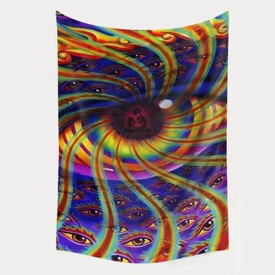 3D-Druck Trippy-Pilzteppich Hippie Psychedelische abstrakte Kunstteppich für Wandhängen
