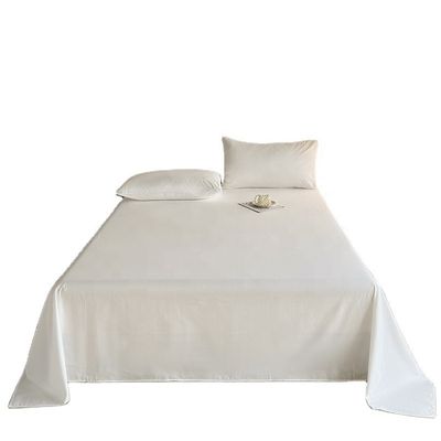 Grade A 100% Baumwolle Weiß King Size Bettwäsche Set Plaid Flat Sheet Für Bett Bettwäsche Set