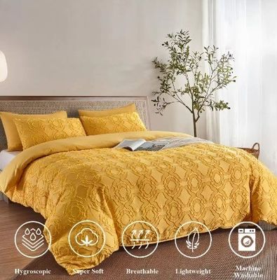Hotel 100% Baumwolle Broderierte Bettdecke Bettwäsche Set 4 Stück mit 40 Stoffzahl