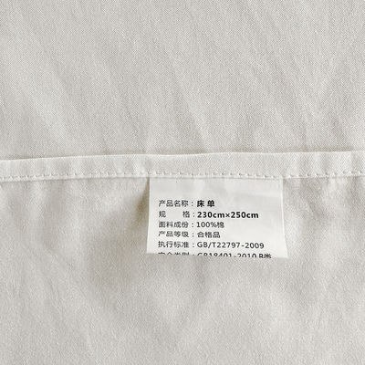 Grade A 100% Baumwolle Weiß King Size Bettwäsche Set Plaid Flat Sheet Für Bett Bettwäsche Set