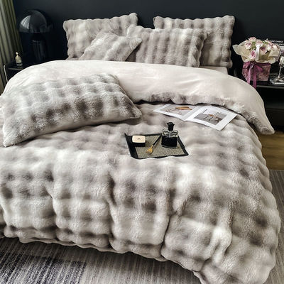 Luxus und Wärme mit nachhaltigem Milch-Velvet-Mink-Kaninchen-Fell-Bettset