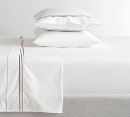 HotelHome 100% Baumwolle Broderierte Bettdecke Bettwäsche Set 4 Stück Single Double Queen King