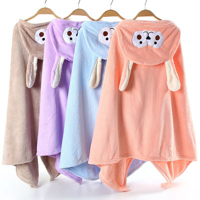 Bild-perfekt Baby Dusche Handtuch und Hut Set Jacquard Korallen Samt für Weichheit
