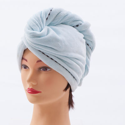 Home Custom Logo Haar Handtuch Mikrofiber schnell trocknen Haare Trocknen Handtuch Wrap Turban