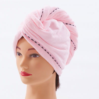Home Custom Logo Haar Handtuch Mikrofiber schnell trocknen Haare Trocknen Handtuch Wrap Turban
