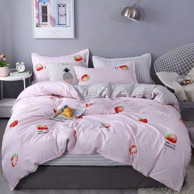 Polyester Stoff 4 Stück Bettwäsche Set für 1,2m Bett Weiß Fünf-Sterne Hotel Bettwäsche