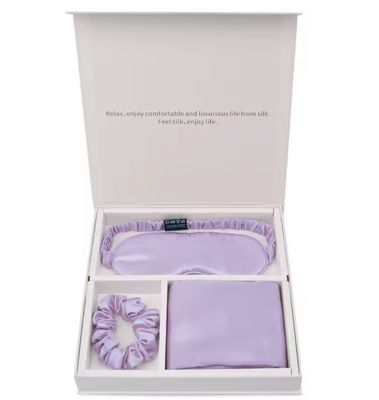 Silk Charmeuse Box Kissenhülle und Satin-Augenmaske Set für die ganze Jahreszeit schlafen eine Größe
