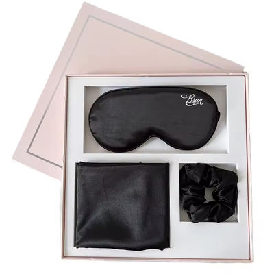 Silk Charmeuse Box Kissenhülle und Satin-Augenmaske Set für die ganze Jahreszeit schlafen eine Größe