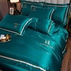 Gemütliches Grauhotel Rot Hochzeitsbettwäsche Vierteils-Set mit gewaschener Seide Vierteils-Bettwäsche