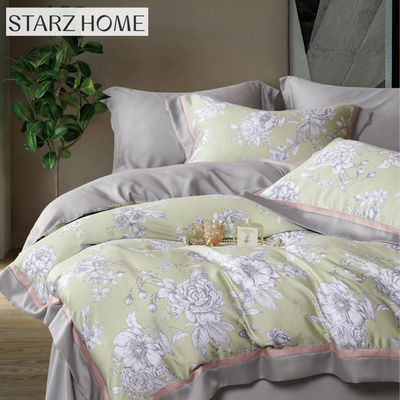 Viskose und Baumwolle Füllung 100% Baumwolle Bettwäsche Set für luxuriöse Blumen Bettdecke
