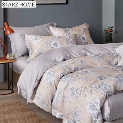 Viskose und Baumwolle Füllung 100% Baumwolle Bettwäsche Set für luxuriöse Blumen Bettdecke
