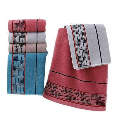 Schnelltrocknendes Duschhandtuch Geschenkset mit gestreiftem Muster und 100% Baumwolle dunkle Handtücher