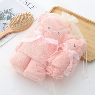 Wie gezeigt Luxury Bear Handtuch Bad Handtuch Dichte Korallen Samt Set absorbierend süß weiches Geschenk