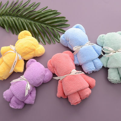Wie gezeigt Luxury Bear Handtuch Bad Handtuch Dichte Korallen Samt Set absorbierend süß weiches Geschenk