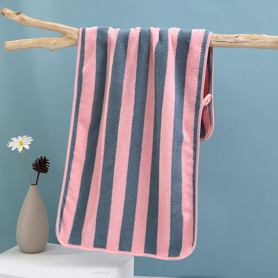 Verdicktes Korallen-Velvet-Strandhandtuch 32*32cm/ 35*75cm/ 70*140cm/ Custom für Hotelgäste