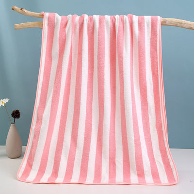 Verdicktes Korallen-Velvet-Strandhandtuch 32*32cm/ 35*75cm/ 70*140cm/ Custom für Hotelgäste