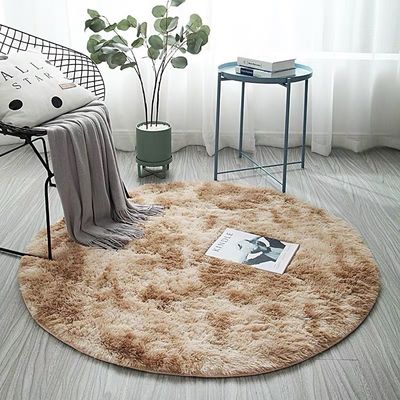 Zuhause Soft Circle Teppiche für Kinder Mädchen Teenager Zimmer Wohnzimmer Tier Druckmuster