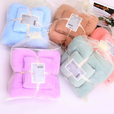 300 GSM Korallenfleece Badehandtuch-Set für Heim-Hotel Spa von OEM-Herstellern