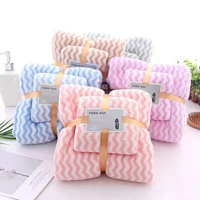 300 GSM Korallenfleece Badehandtuch-Set für Heim-Hotel Spa von OEM-Herstellern