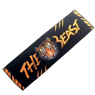 Trendy gedruckte Sporthandtücher mit schnellem Kühl-Eis-Logo und 0,1 Jacquard-Gewebe