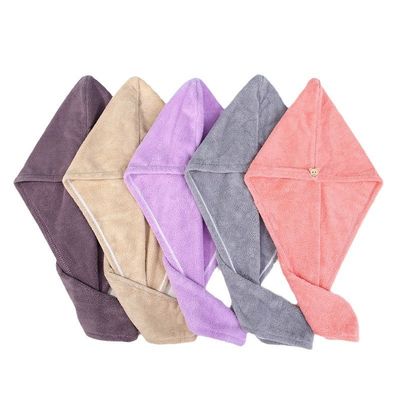 Verdickte Korallen-Velvet-Trocknhaarkappe für Frauen 25*63cm 50g Superabsorbierend und schnell trocknend