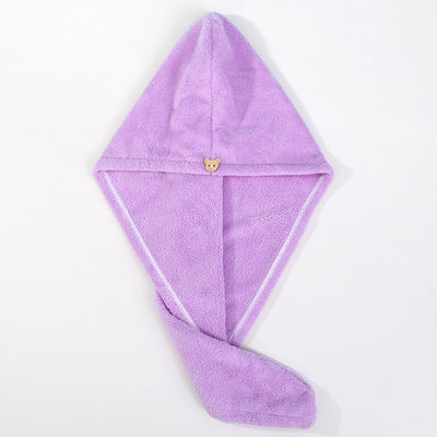 Verdickte Korallen-Velvet-Trocknhaarkappe für Frauen 25*63cm 50g Superabsorbierend und schnell trocknend