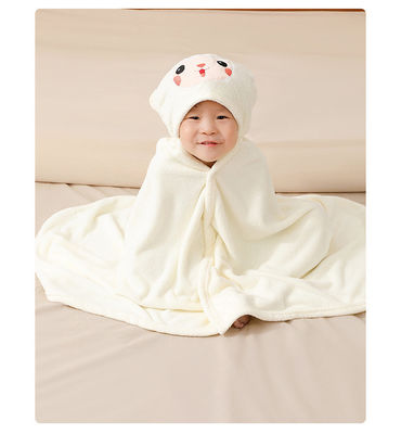 Schnelltrocknendes Badekleid aus Korallen-Velvet für Kinder, das im Herbst und Winter zu Hause verwendet werden kann