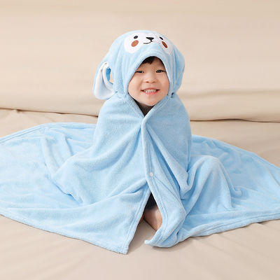 Schnelltrocknendes Badekleid aus Korallen-Velvet für Kinder, das im Herbst und Winter zu Hause verwendet werden kann