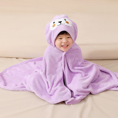 Schnelltrocknendes Badekleid aus Korallen-Velvet für Kinder, das im Herbst und Winter zu Hause verwendet werden kann