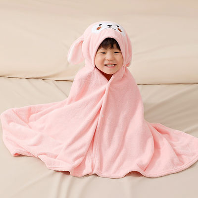 Schnelltrocknendes Badekleid aus Korallen-Velvet für Kinder, das im Herbst und Winter zu Hause verwendet werden kann