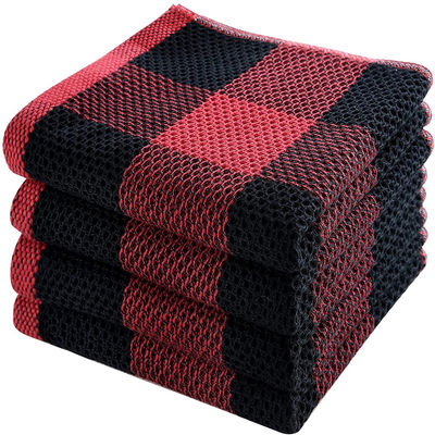 Verdicktes quadratisches Waffelhandtuch Custom reine Baumwolle Honighalm Handtuch für Werbegeschenk
