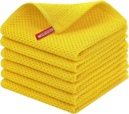 Home OEM Akzeptables leicht zu reinigendes Küchentücher-Set mit Haken- und Waffelquadrat-Design