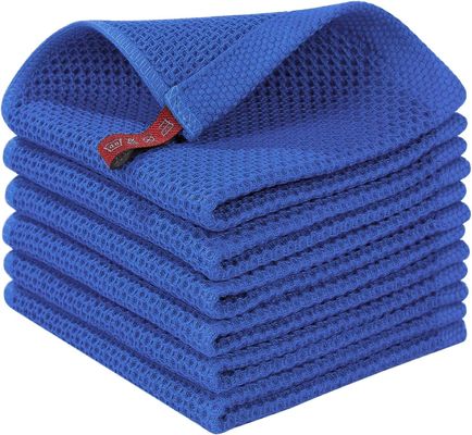 Home OEM Akzeptables leicht zu reinigendes Küchentücher-Set mit Haken- und Waffelquadrat-Design