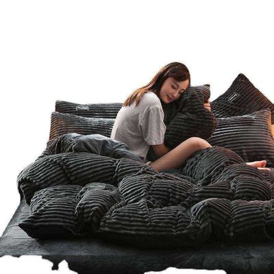 Einzelbettuch-Set 4 Stück Flannel Decke Abdeckung Flachblech Kissen Hülsen nachhaltig Queen King Größe