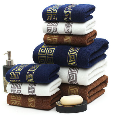 Logo des Kunden Schnelltrocknungshandtuch Dunkelfarb Jacquard Badhandtuch Geschenk Set für den Haushalt