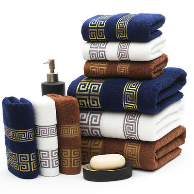 Logo des Kunden Schnelltrocknungshandtuch Dunkelfarb Jacquard Badhandtuch Geschenk Set für den Haushalt