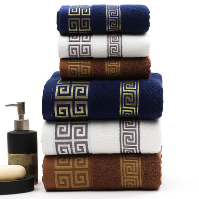 Logo des Kunden Schnelltrocknungshandtuch Dunkelfarb Jacquard Badhandtuch Geschenk Set für den Haushalt