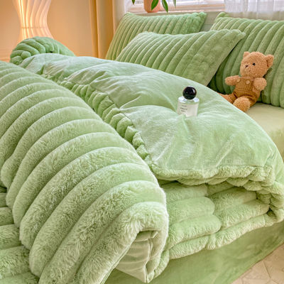 Verbessern Sie Ihr Bettwäsche-Spiel mit Hot Furry Rabbit Falx Fur Fluffy Plush Duvet Cover Set