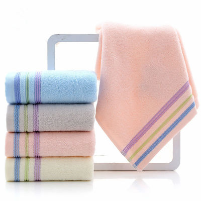100% Baumwolle Mehrfarbiges Dobby Handtuch-Set für weiches und absorbierendes Bad