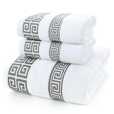Custom Dicke Super Weich Bad Bad 100% Baumwolle Handtuch Sets QUICK-DRY Luxus Hotel Stickerei 70 * 140cm / 35 * 75cm