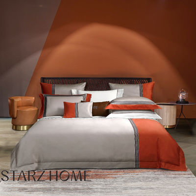 Hotel Bettwäsche Set 100% Baumwolle 4pcs Flachbettwäsche und Decke Abdeckung für Vollgröße Bett