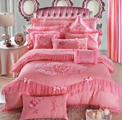 200TC 100% Baumwolle Bettwäsche Quilt Cover Bettrock Set für den europäischen und amerikanischen Stil