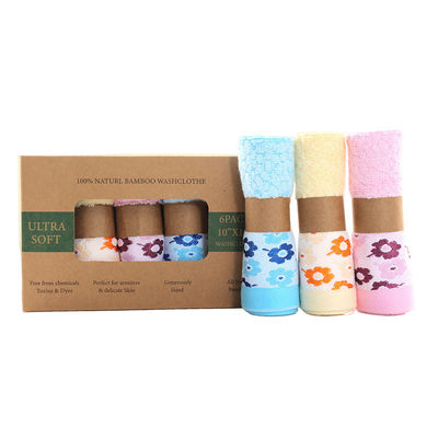 Mustergebundene Bambusfaser Quadrat Taschentücher Geschenkbox Weich und absorbierend Baby Gesichtswaschmittel