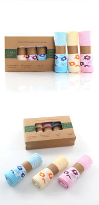 Mustergebundene Bambusfaser Quadrat Taschentücher Geschenkbox Weich und absorbierend Baby Gesichtswaschmittel
